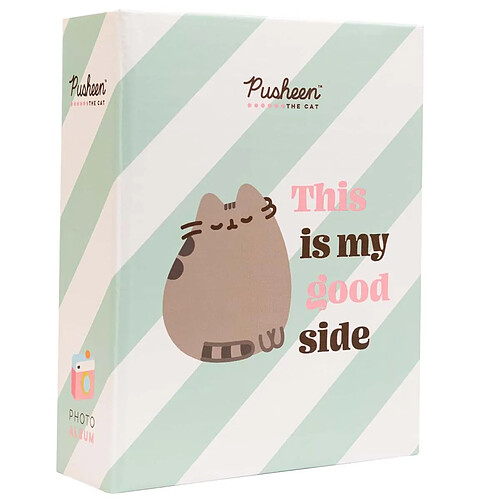 Pusheen Album Photo pour Rangement de 100 Photos 10x15cm Couverture Rigide Blanc / Vert