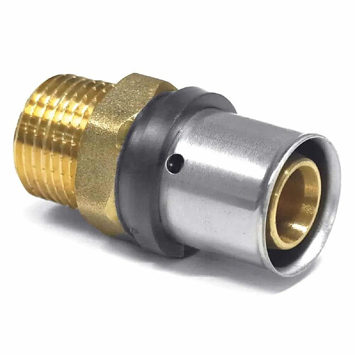 boni-shop Raccord à Sertir Multicouche 26mm x 3/4'', Laiton, DVGW