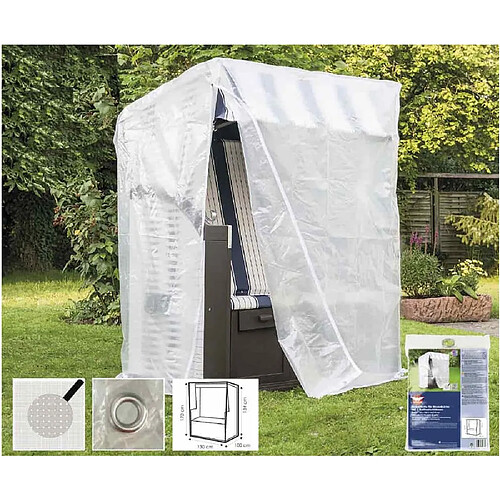 boni-shop Housse de Protection Transparente pour Bain de Soleil 130x100x170/134cm