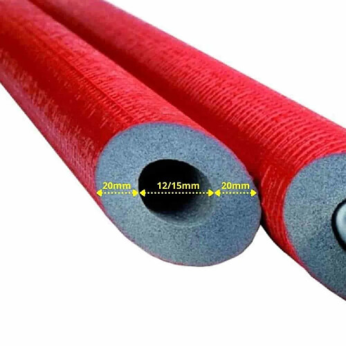 boni-shop Isolation Thermique Tuyau de Chauffage 15mm, Gaine Isolante Flexible 2m