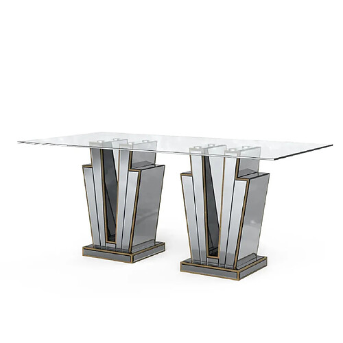 Homy france Table à manger Galaxy - Transparent