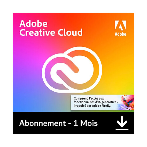 Adobe Systems Adobe Creative Cloud (CC) Pro - 1 mois - Licence à télécharger - Livraison rapide 7/7j