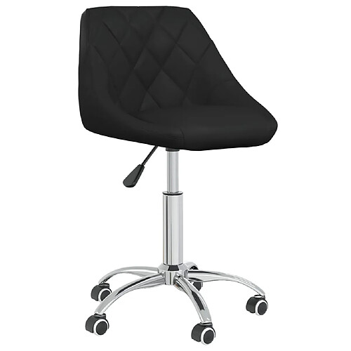 Decoshop26 Tabouret de bureau à roulettes - Noir