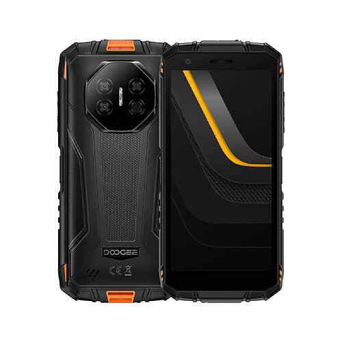 Smartphone DOOGEE Fire 3 Ultra Orange : 5.45",6Go+256Go+2To, 8350mAh, Android 15,Empreinte digitale, Dual SIM 4G,Téléphone Portable-290g
