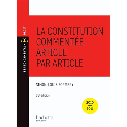 La Constitution commentée : article par article · Occasion