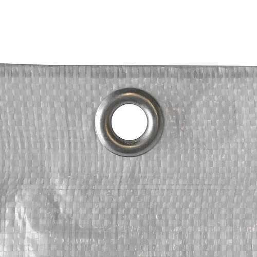 boni-shop Bâche d'échafaudage 2,60x20m, 150 g/m², Bâche de chantier Blanche