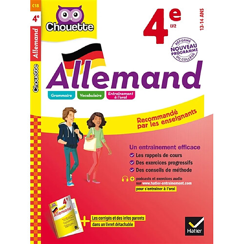 Allemand 4e LV2, 13-14 ans : nouveau programme · Occasion