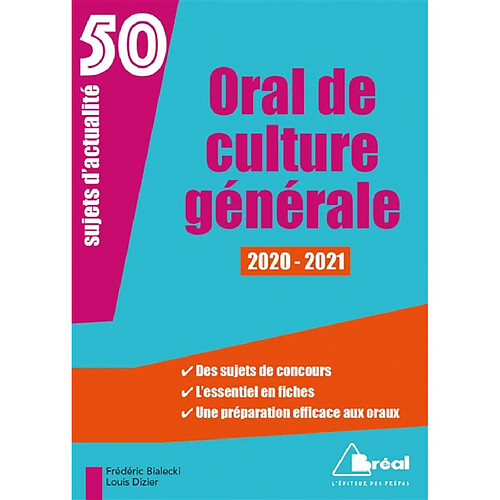 50 sujets d'actualité : culture générale : 2020-2021 · Occasion