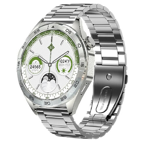 Montre Connectée Homme, 1.55 pouces HD, Appels Bluetooth Prise en Charge, Compatible avec Android Argenté