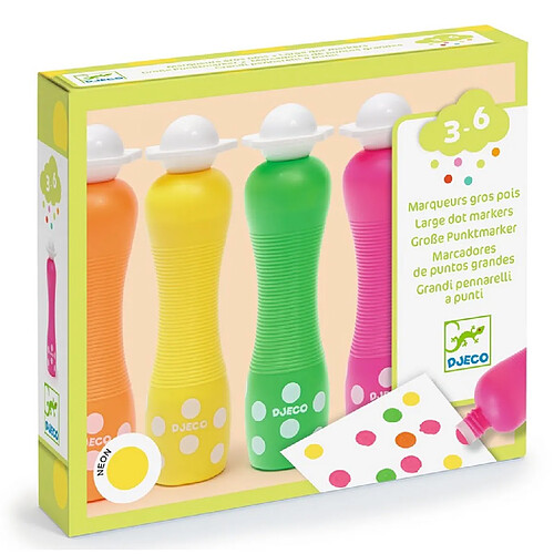 Djeco Marqueurs gros pois - Neon