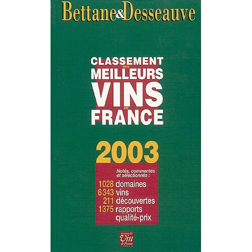 Le classement 2003 des meilleurs vins de France · Occasion