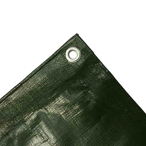 boni-shop Bâche de protection, 280g/m², bâche étanche, verte et résistante, 4 x 7m (28m²)