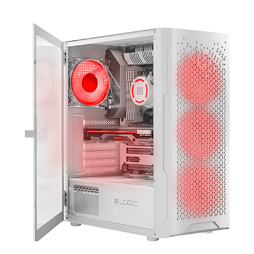 VIST White PC Gaming Ryzen 5 5500 - RAM 32Go - RTX 5060 - SSD 1To M.2 - WIFI - Windows 11 Pro