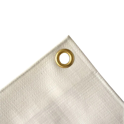 boni-shop Bâche 280 g/m², 4x7m (28m²), bâche étanche, imperméable, résistante, blanche