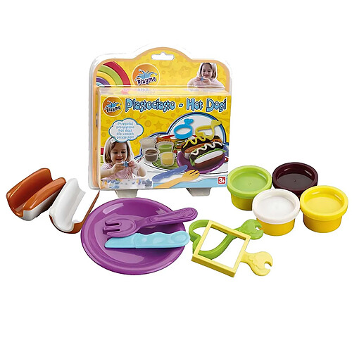 Playme Jouet Pâte à Modeler Hot Dogs Multicolore