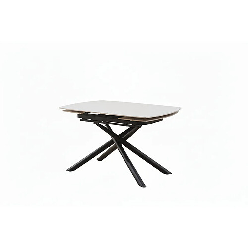 Homy france Table à manger extensible - Blanc