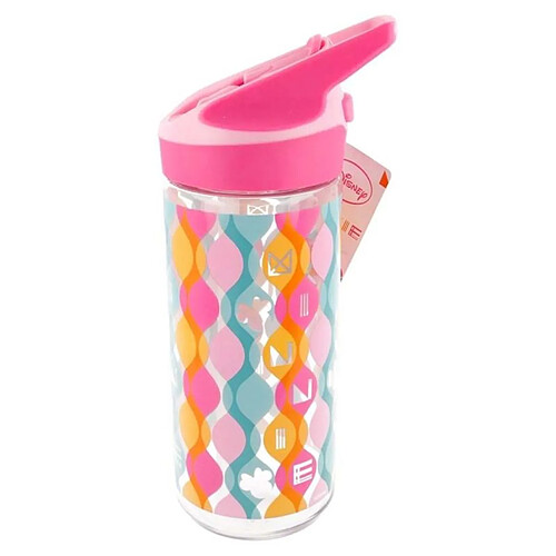 Disney Minnie Mouse Bouteille 620ml en Tritan Motif Minnie avec Paille Rabattable Rose