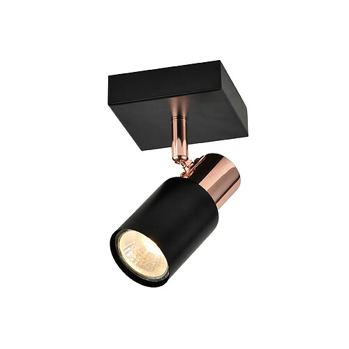 ZMH Plafonnier 1 Flamme LED Gu10 Noir 355°pivotant Moderne