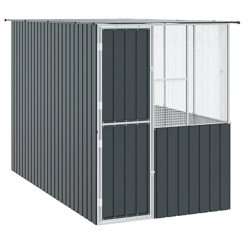vidaXL Cage pour oiseaux Anthracite 165 x 318 x 200 cm Acier galvanisé