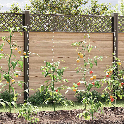 vidaXL Soutien de plante 50 pcs Argenté 150 x 0,6 x 0,6 cm Acier