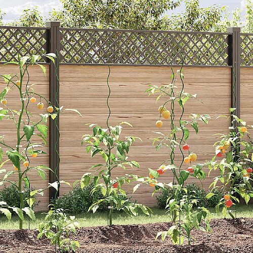 vidaXL Soutien de plante 5 pcs Vert 150 x 0,6 x 0,6 cm Acier