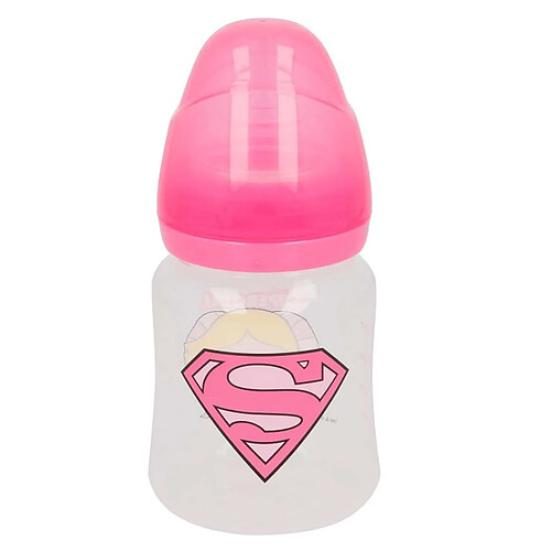 Dc Comics Superman Biberon pour Bébé 150ml Supergirl avec Tétine en Silicone sans BPA Rose