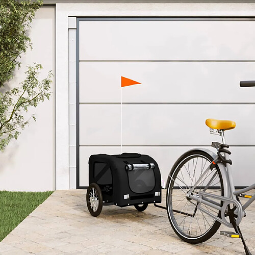 vidaXL Remorque de vélo pour animaux de compagnie noir