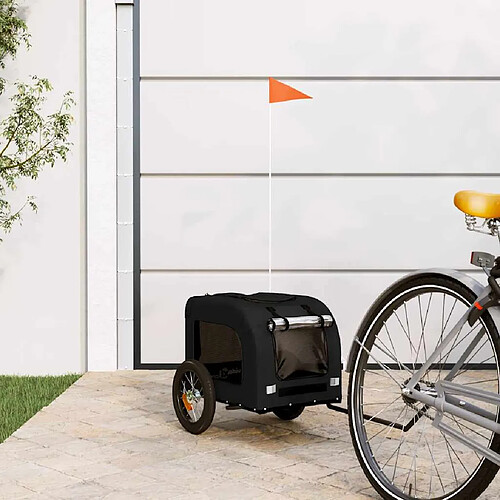 vidaXL Remorque de vélo pour animaux de compagnie noir