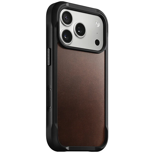 Nomad Coque pour iPhone 17 Pro MagSafe en Cuir Horween Rigide Antichocs Marron foncé