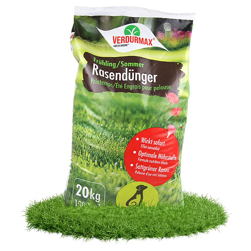 Hoefer Chemie Engrais Minéral VERDURMAX® Printemps / Été pour un Gazon Éclatant