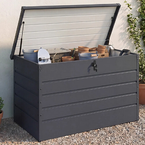 Idmarket Coffre rgt métal 870L gris ant