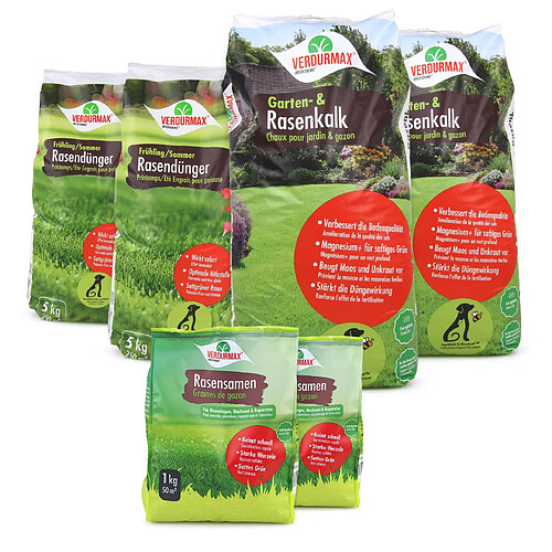 Hoefer Chemie Kit de démarrage printemps VERDURMAX® pour 500 m² de pelouse