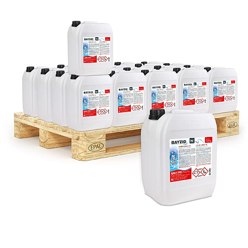 Hoefer Chemie Chlore Liquide 48° Bayzid® - Bidon de 12,5 KG pour Piscines - Désinfection Efficace