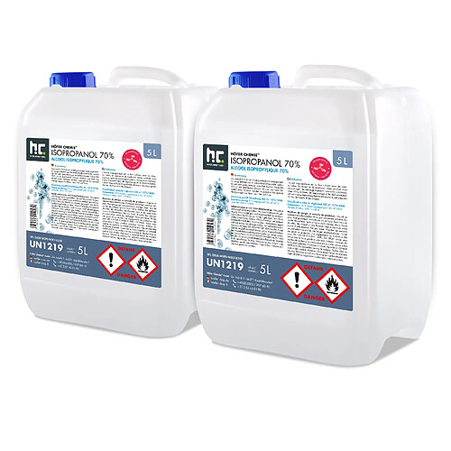 Hoefer Chemie Alcool Isopropylique 70% Höfer Chemie® - Bidon de 5L pour un Nettoyage Efficace
