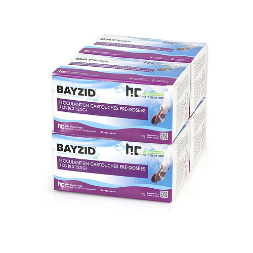 Hoefer Chemie Cartouches de floculant pré-dosées BAYZID® 1 KG (8x 125g)x4 pour piscine