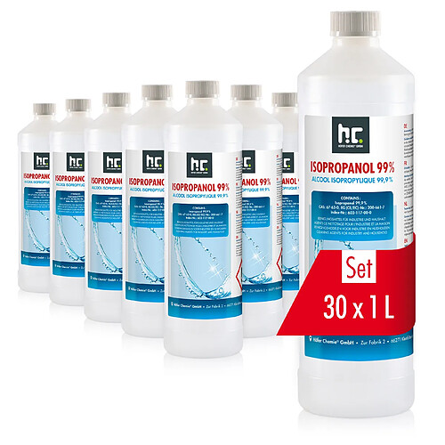 Hoefer Chemie Alcool Isopropylique 99,9% Höfer Chemie® - Bouteille de 1 L pour Nettoyage et Dégraissage