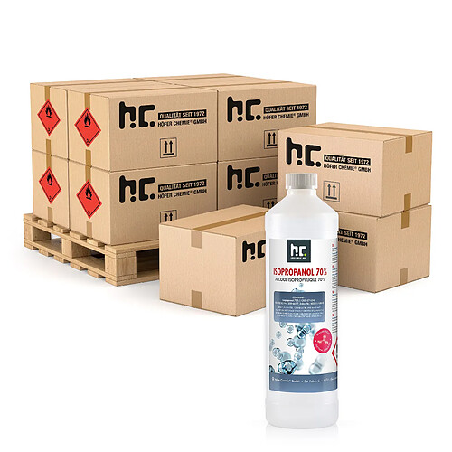 Hoefer Chemie Alcool Isopropylique 70% Höfer Chemie® - Bouteille de 1 L pour Nettoyage Polyvalent