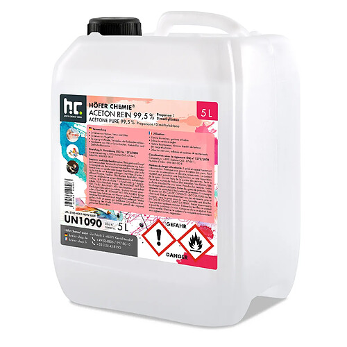Hoefer Chemie Acétone Pure 99,5% en Bidon de 5 Litres - Höfer Chemie®