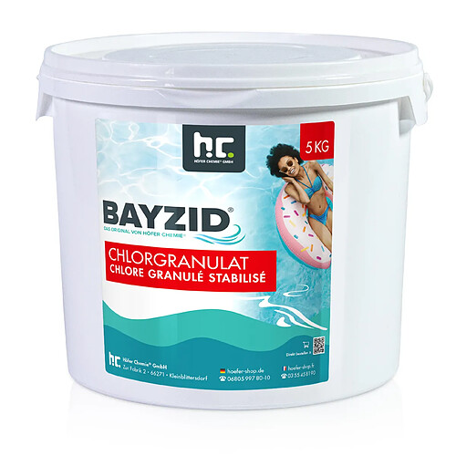 Hoefer chemie Granulés de chlore choc stabilisé Bayzid - 5 kg