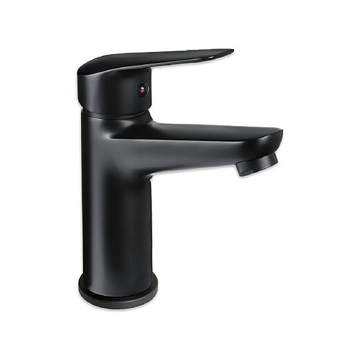 Kiamami Valentina Robinet de lavabo noir mat en laiton design moderne | Bormio