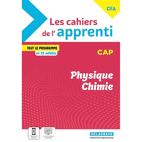 Physique chimie CAP, CFA : tout le programme en 22 activités