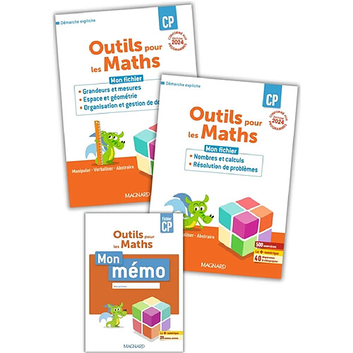 Outils pour les maths CP : 2 fichiers + mémo