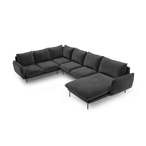 Cosmopolitan design Canapé panoramique Vienna - Gris foncé