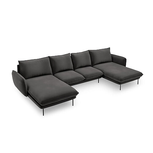 Cosmopolitan design canapé panoramique Vienna - Gris foncé