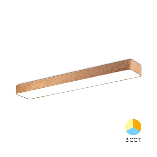 BRAYTRON Plafonnier LED Décoratif 45W 3en1 4650lm finition bois