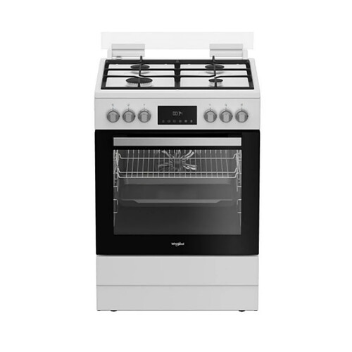 Cuisinière gaz 72l 4 feux blanc - W6G8LCW - WHIRLPOOL