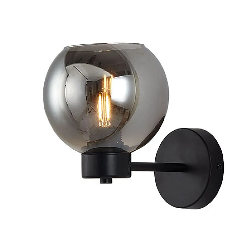BRAYTRON Applique murale décorative 1xE27 23W IP20 – Verre fumé
