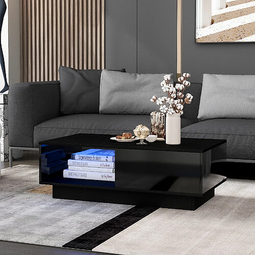 Okwish Table basse rectangulaire - Noir
