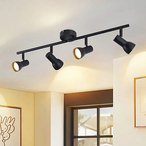 Nettlife Spot GU10 4 lampes - Noir