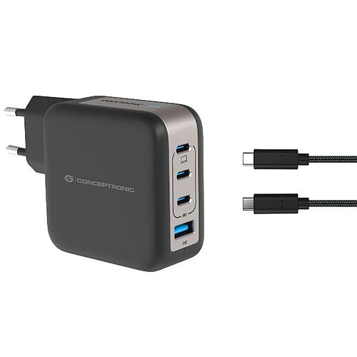 Chargeur mural Conceptronic 120550903101 Noir 100 W